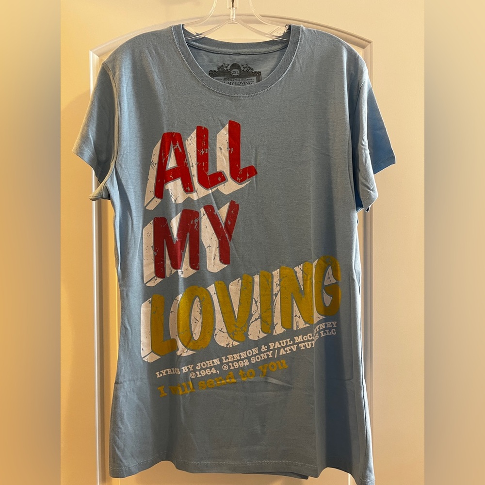 The Beatles All My Loving Blue Graphic T-Shirt